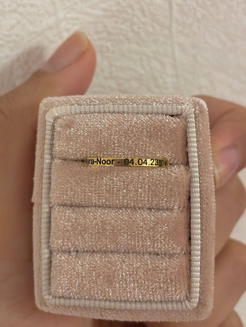 Personalised stacking ring🤍