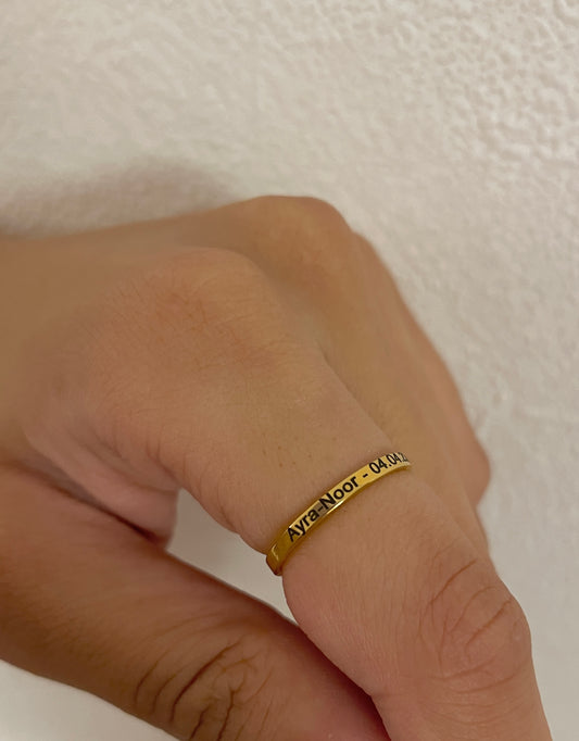 Personalised stacking ring🤍