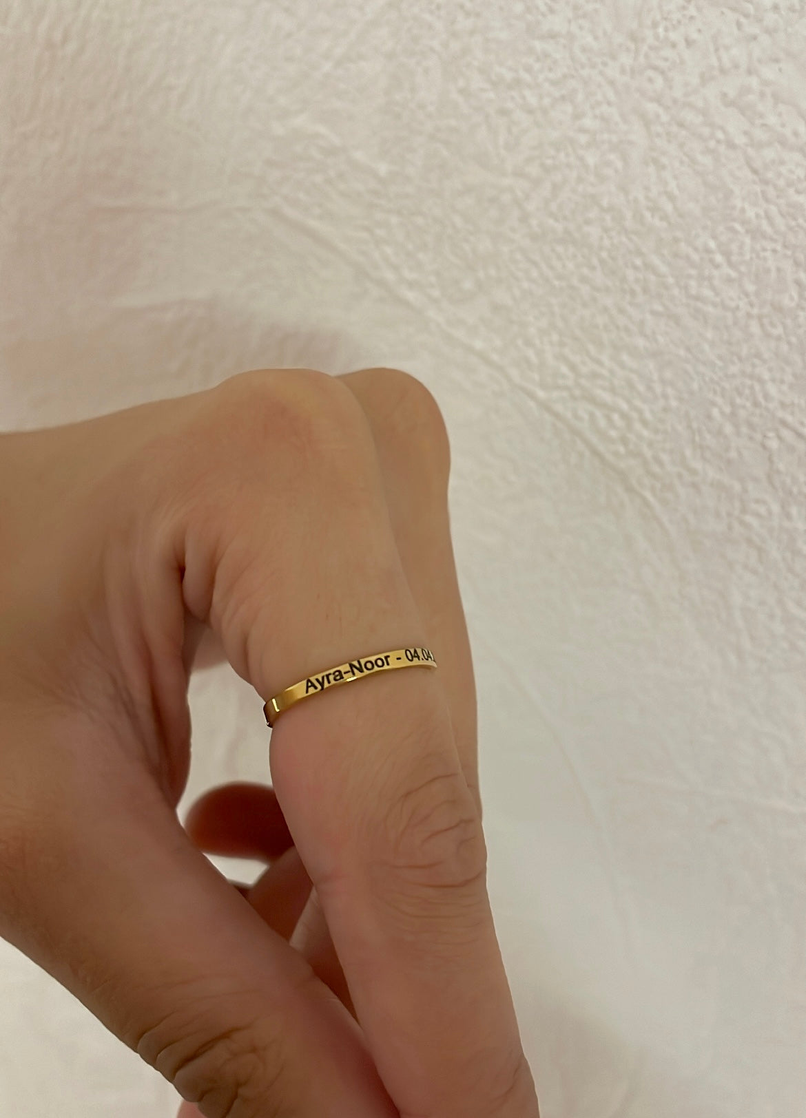 Personalised stacking ring🤍