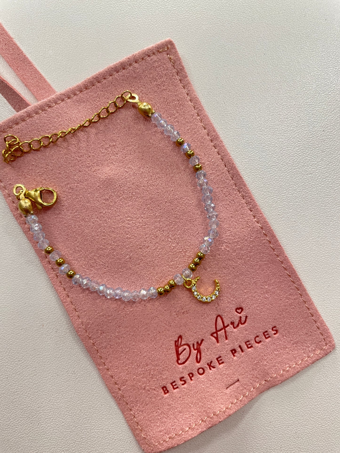 Crystal moon bracelet