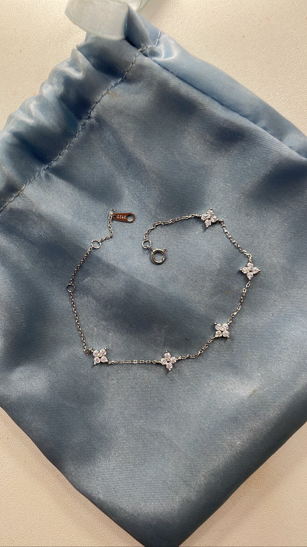 Sterling Silver flower bracelet