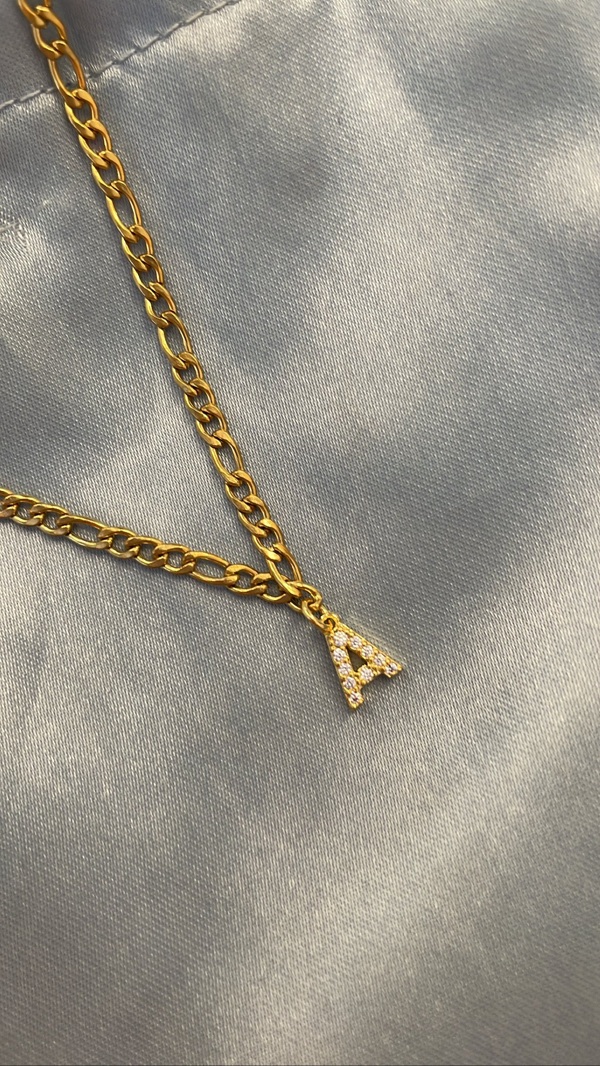 Curb chain initial Necklace