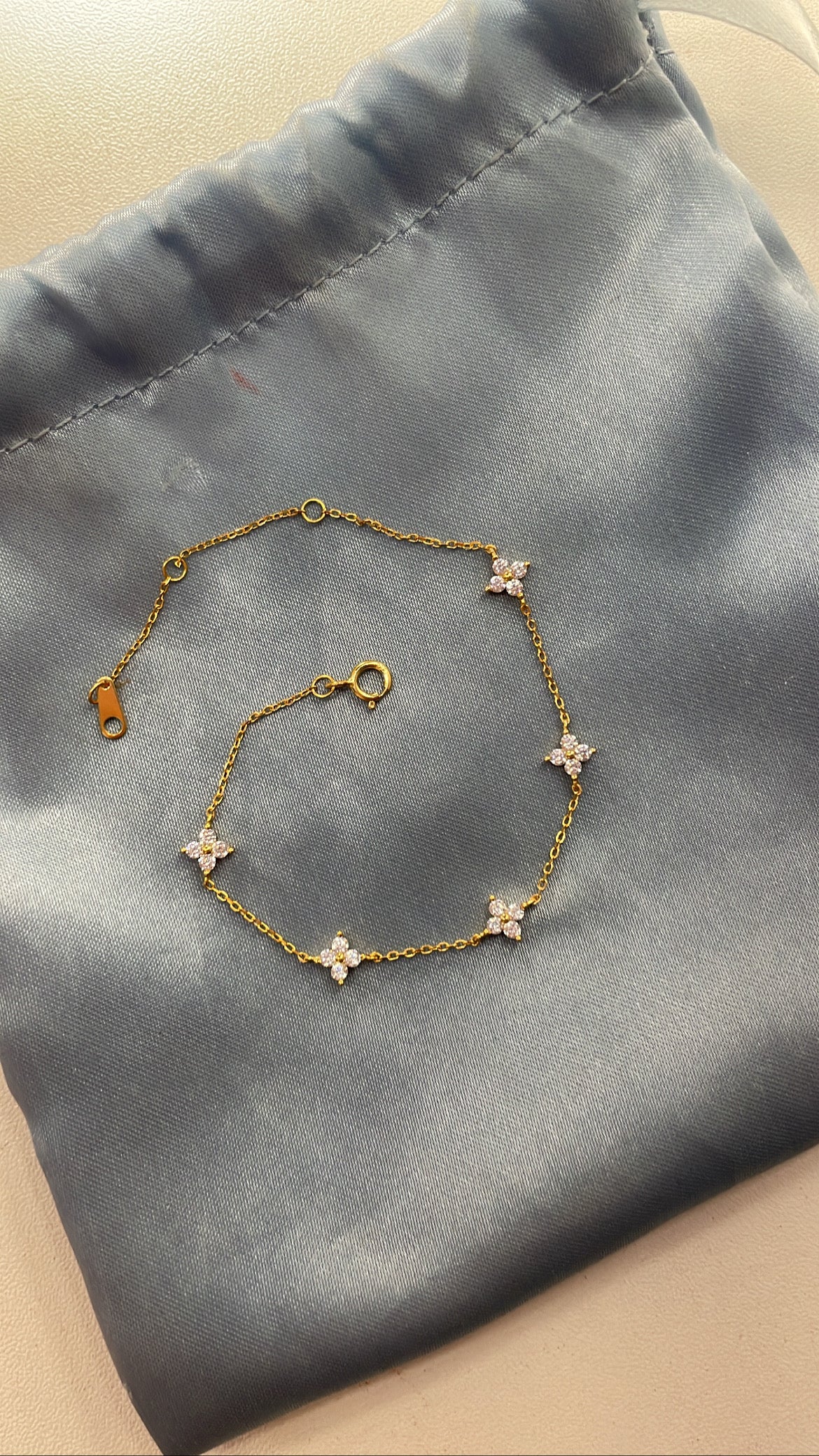 Sterling Silver flower bracelet