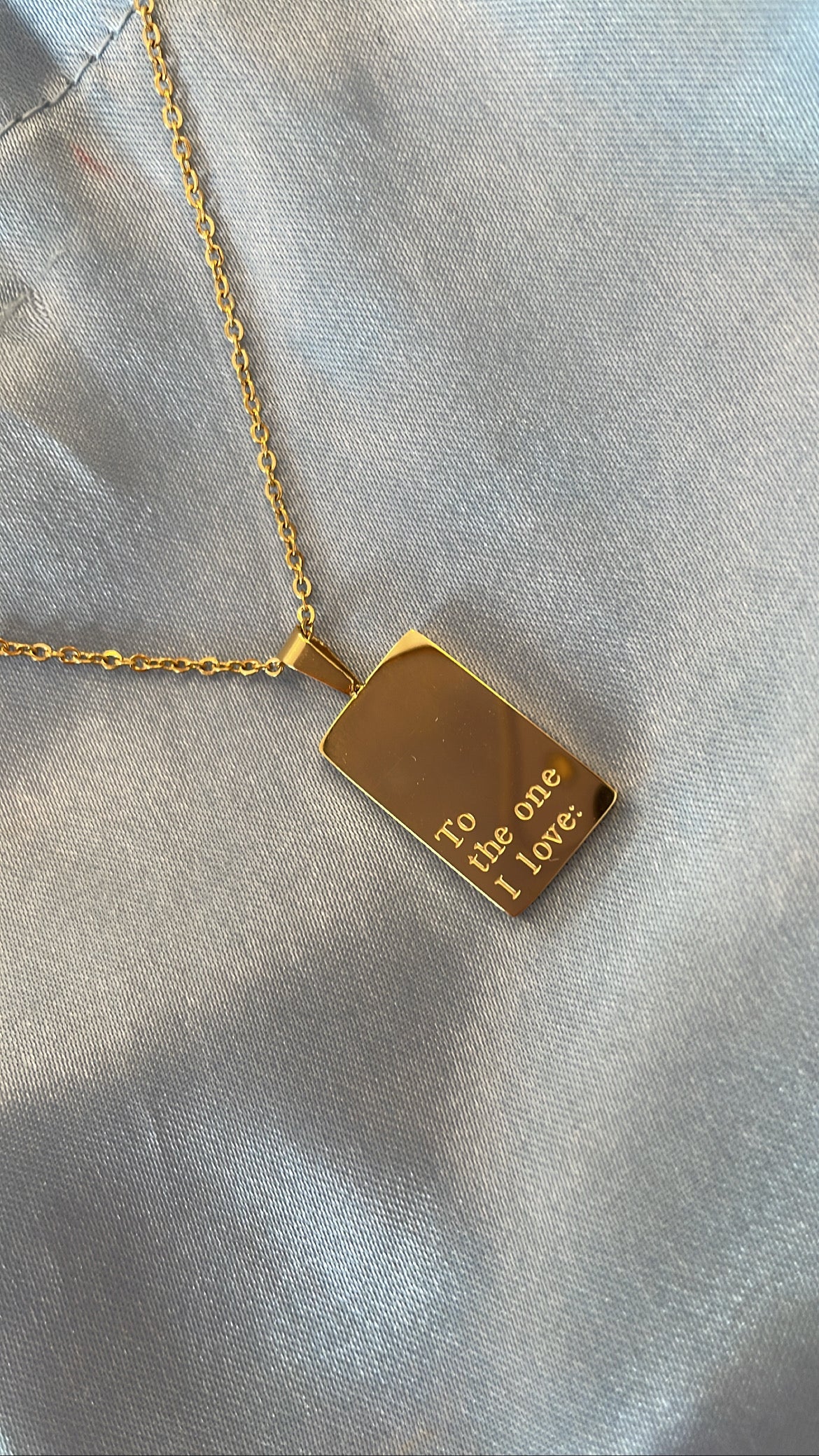 “To the one I love” necklace