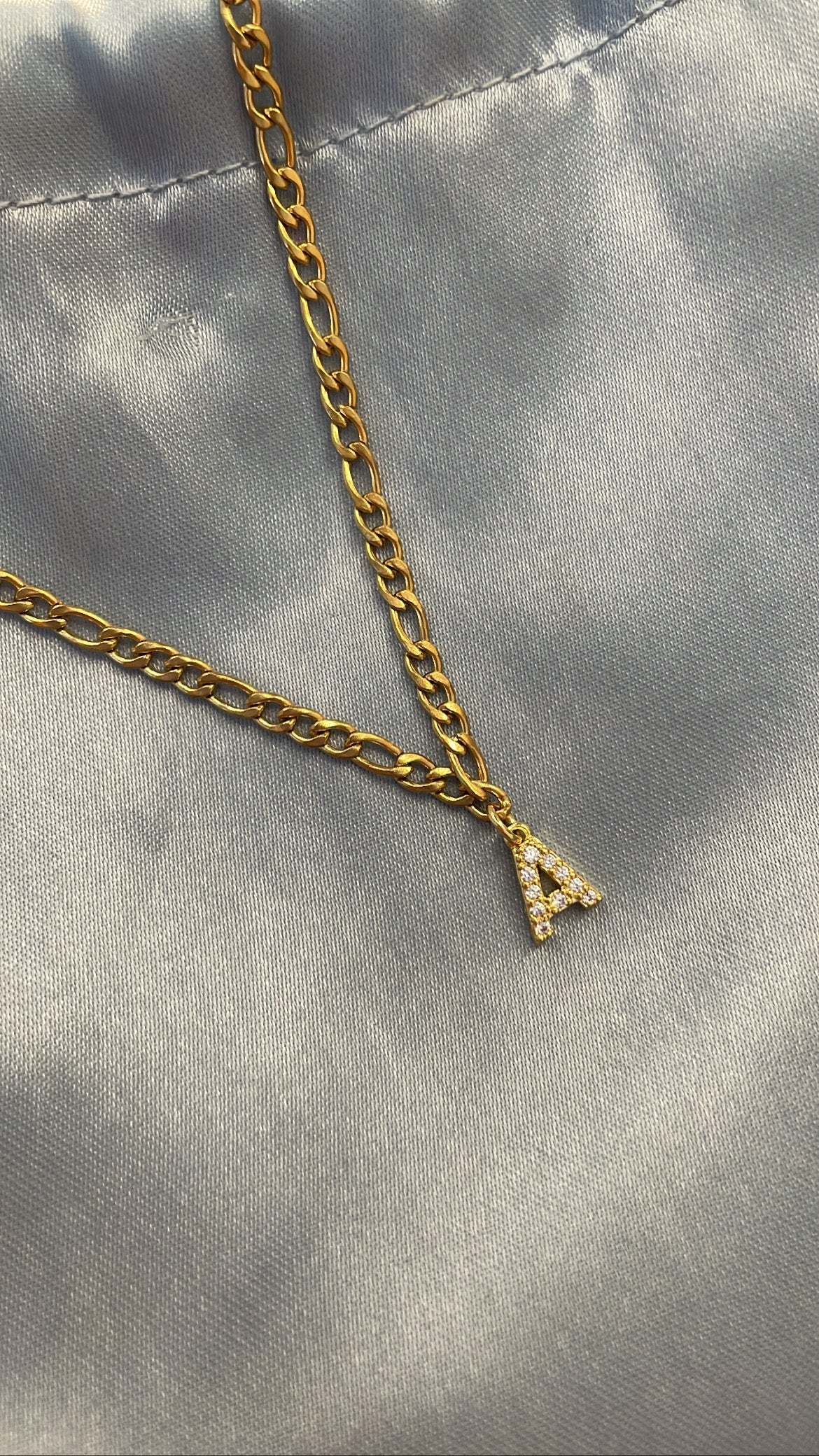 Curb chain initial Necklace